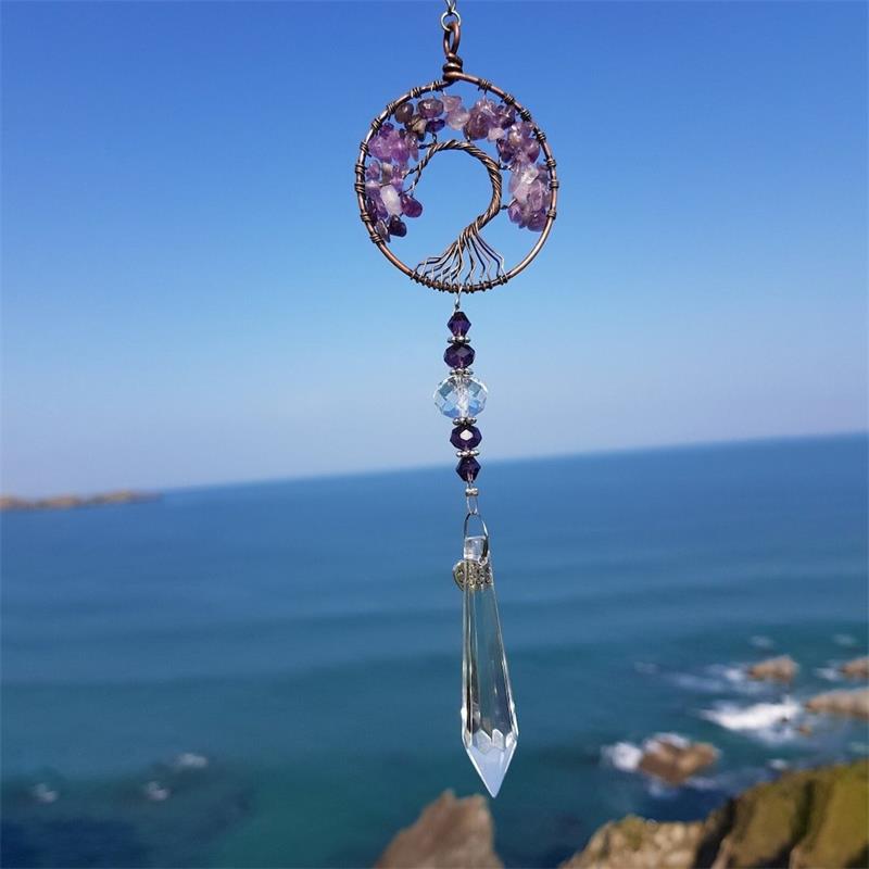 💘Capture Her Heart: Unique Mother's Day Gift - Amethyst Crystal Sun-Catcher🎀