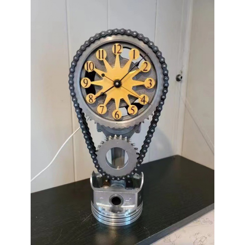 🎉LOWEST PRICE IN HISTORY🎉 CHEVY SMALL BLOCK TIMING CHAIN CLOCK, MOTORIZED, ROTATING.