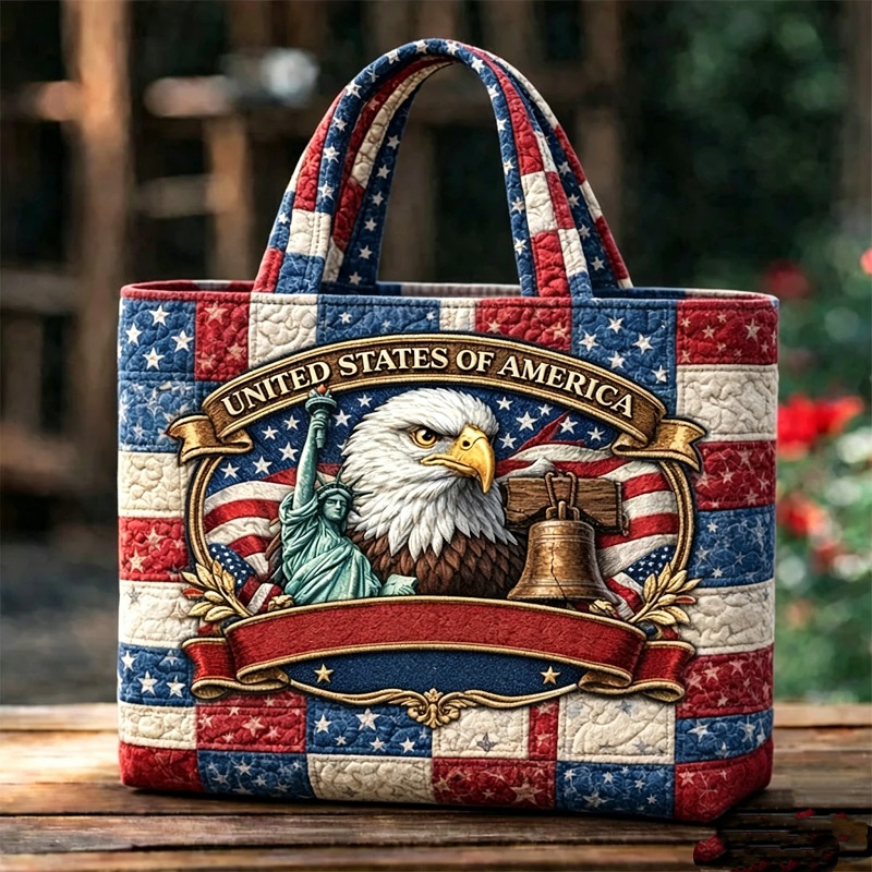 US 250th Anniversary Art Casual Quilted Tote Bag