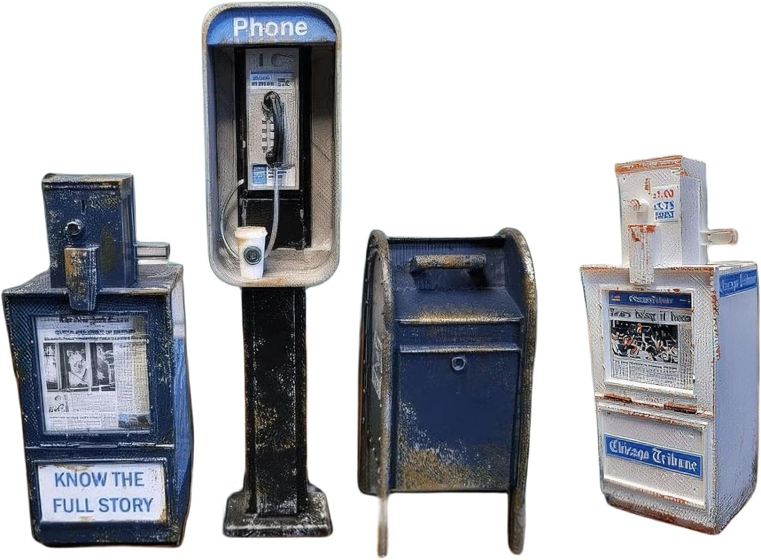 Handmade Miniature American payphone in 1:12 scale