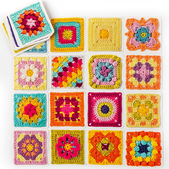 The Granny Square Card Deck(50 Mix & Match Designs)
