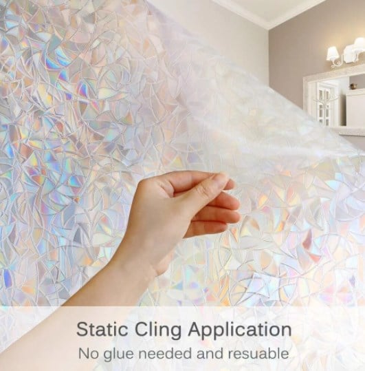 3D seven-color stereoscopic non-adhesive electrostatic ray prism film