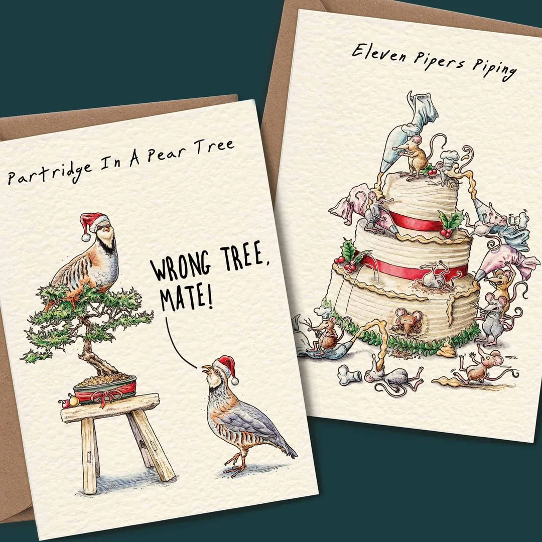 🎁💝2023 CHRISTMAS GIFT - Twelve Days Of Christmas Card Set