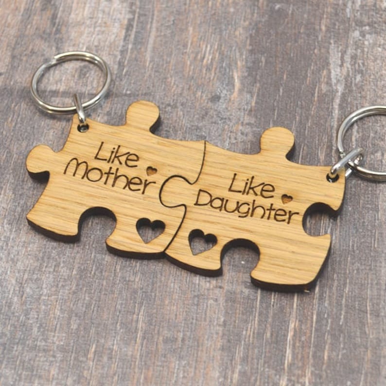 💓Mother's Day Gift💓Like Mother Like Daughter Wooden Keyring Set🎀