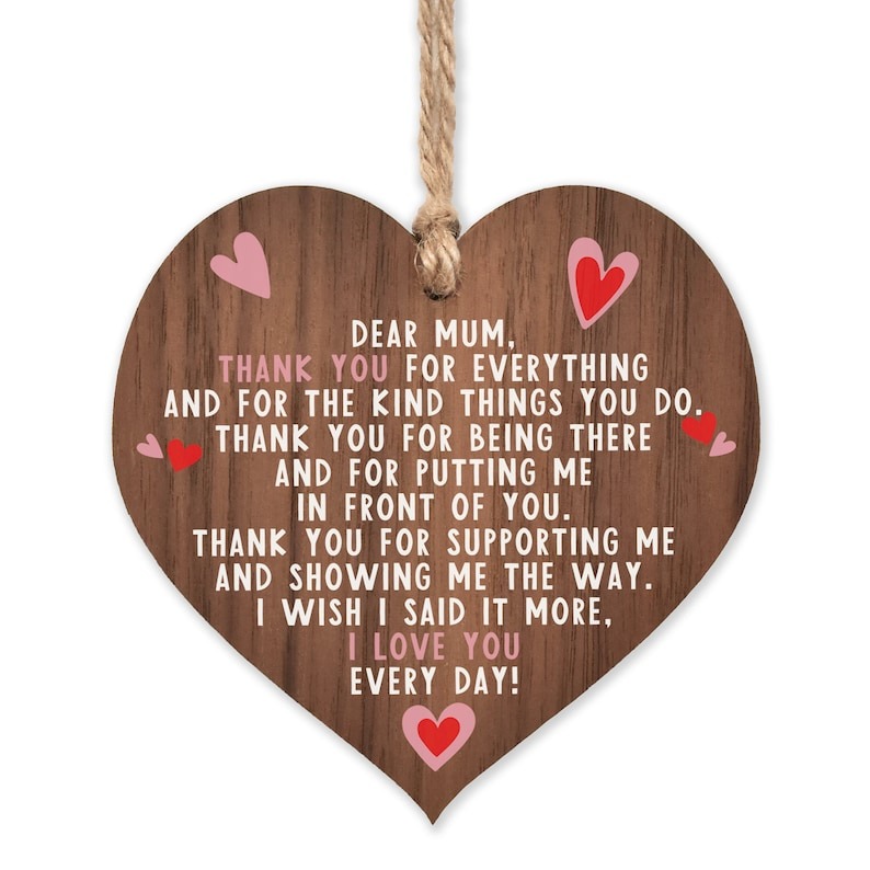 💖Express Gratitude with Our Wooden Plaque: The Perfect Mother's Day Gift for Her🎀