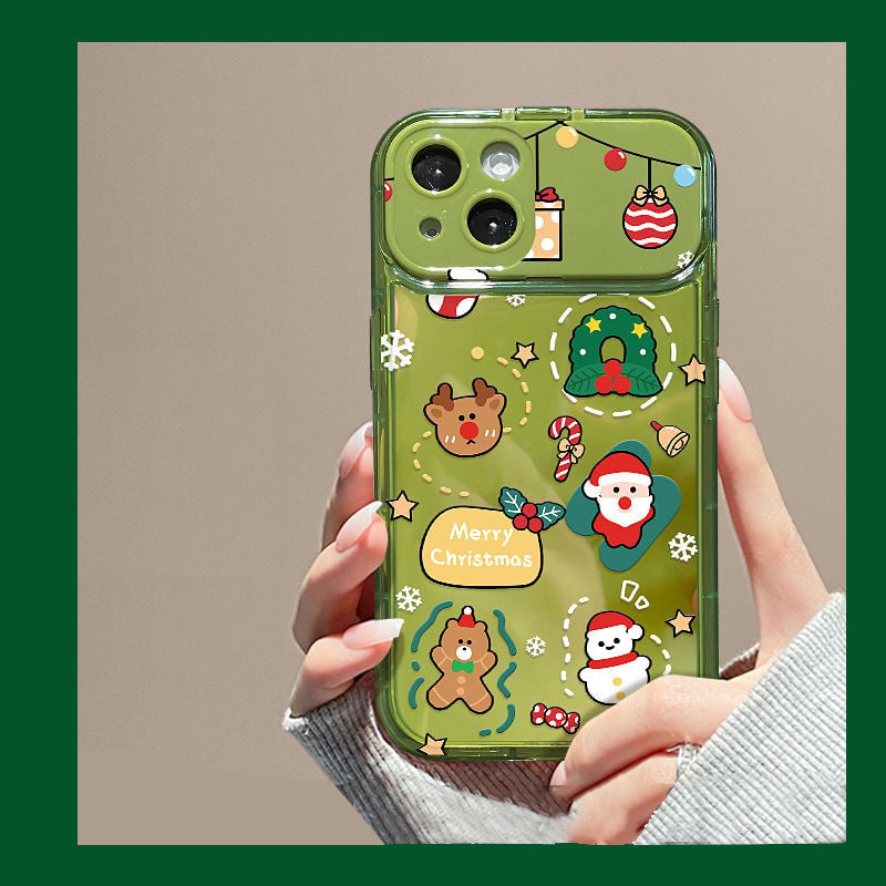 🎄Christmas Tree Pendant Flip Mirror Case Cover For iPhone