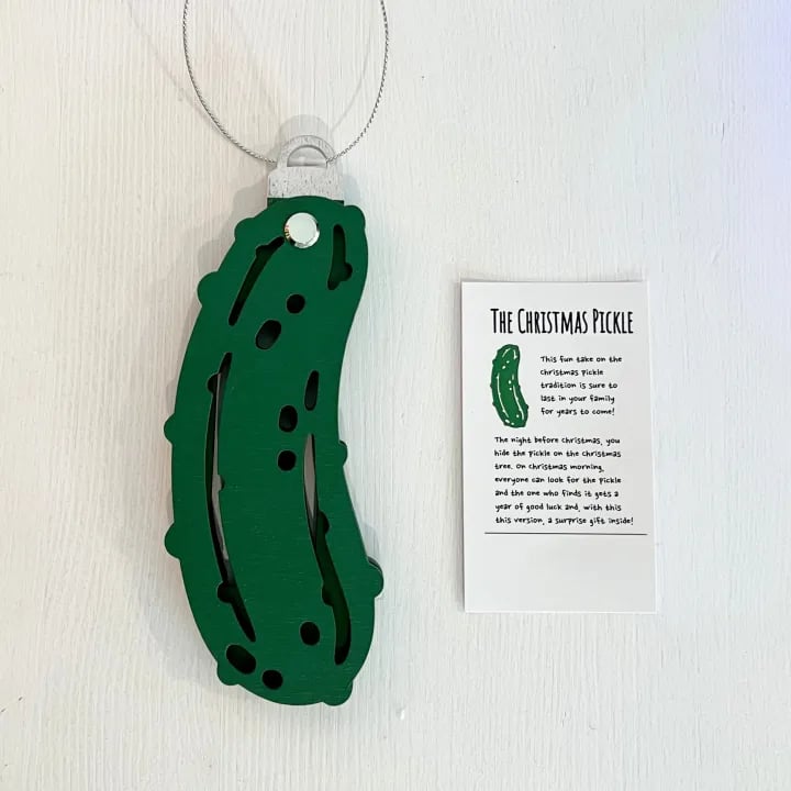🎅2024 Christmas Ornament -🥒Christmas Pickle Money Holders