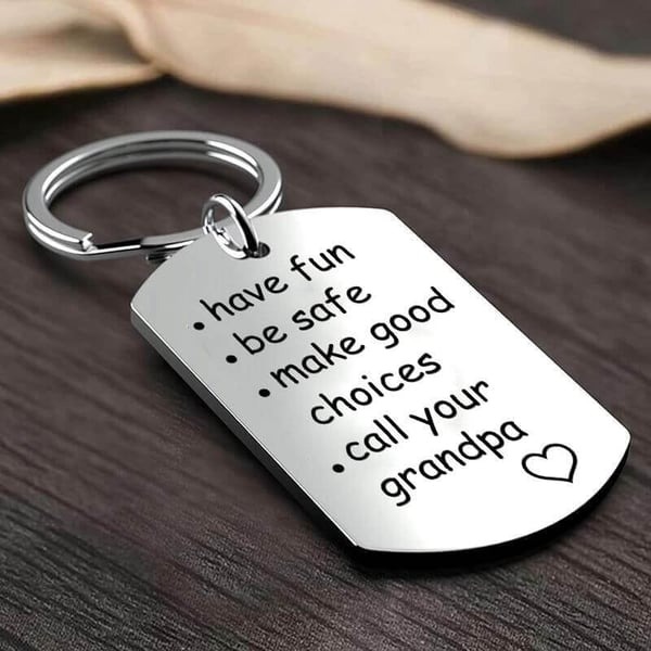 🥰Have Fun, Be Safe, Make Good Choices and Call Your Grandma/Grandpa Keychain💖
