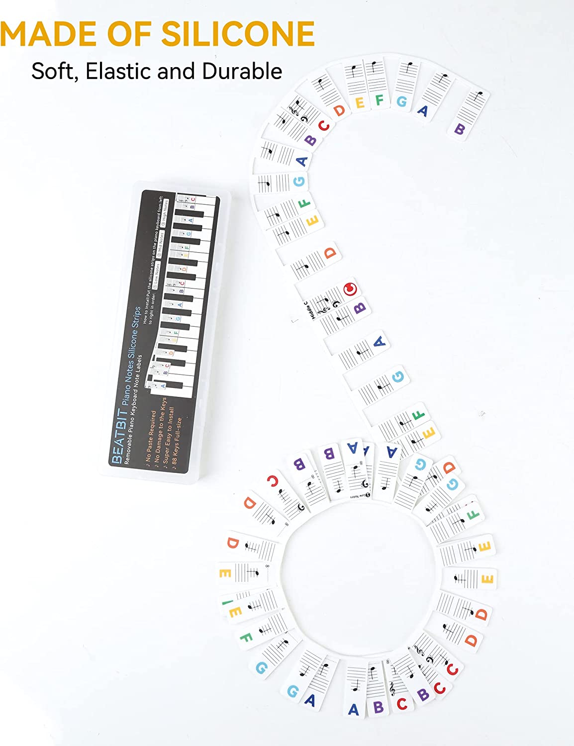 (💝Christmas Pre Sale 50% OFF!!)-🎄Removable Piano Keyboard Note Labels