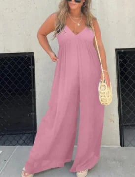 🔥BIG SALE 49% OFF🔥🔥V-Neck Effortless Wide Leg Jumpsuit