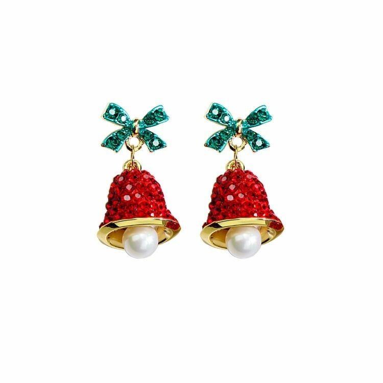 Wind chime rhinestone earrings