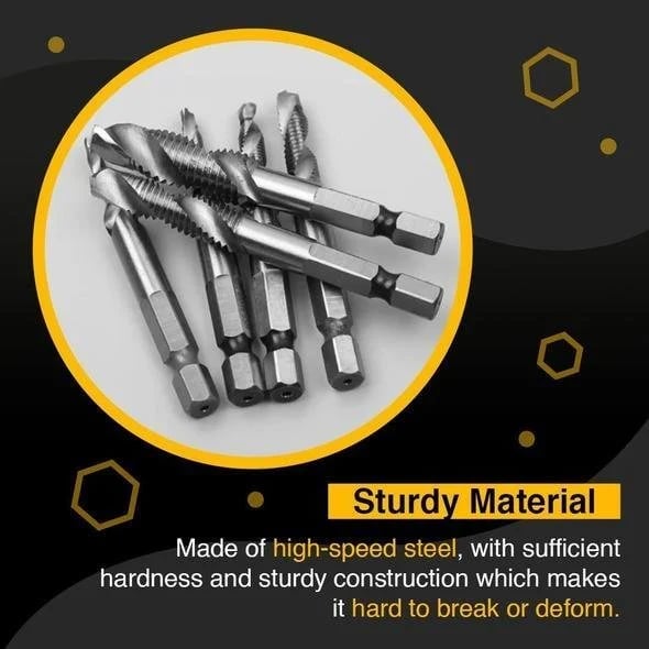 (🔥 HOT SALE NOW-48% OFF) --Thread Tap Drill Bits 6Pcs Set (BUY 2 GET 1 FREE NOW)