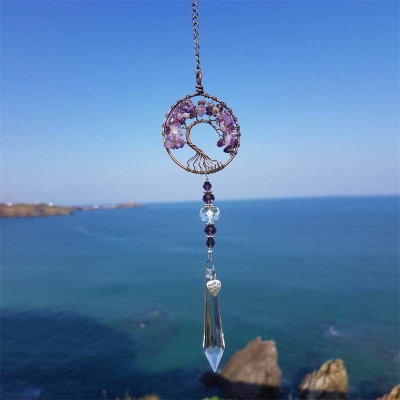 💘Capture Her Heart: Unique Mother's Day Gift - Amethyst Crystal Sun-Catcher🎀