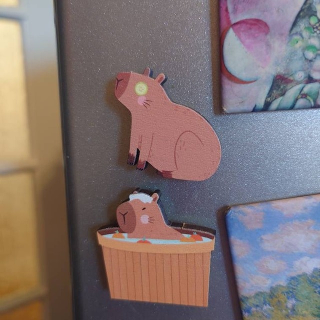 💖Cute Capybaras Card Gift😍Adorable Capybara Spa Magnets🎁