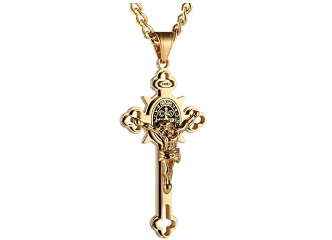 🙏LAST DAY 49% OFF🙏ST.Benedict Protection Cross Power Pendant Necklace