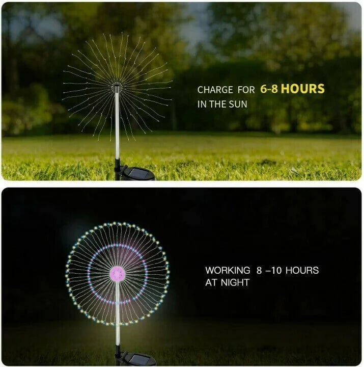 🔥Last Day Promotion 70% OFF🔥 - 🎁Waterproof  Solar Garden Fireworks Lamp