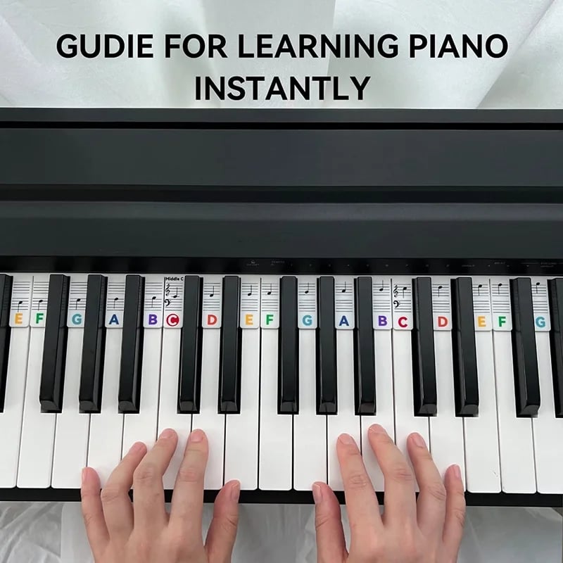 (💝Christmas Pre Sale 50% OFF!!)-🎄Removable Piano Keyboard Note Labels
