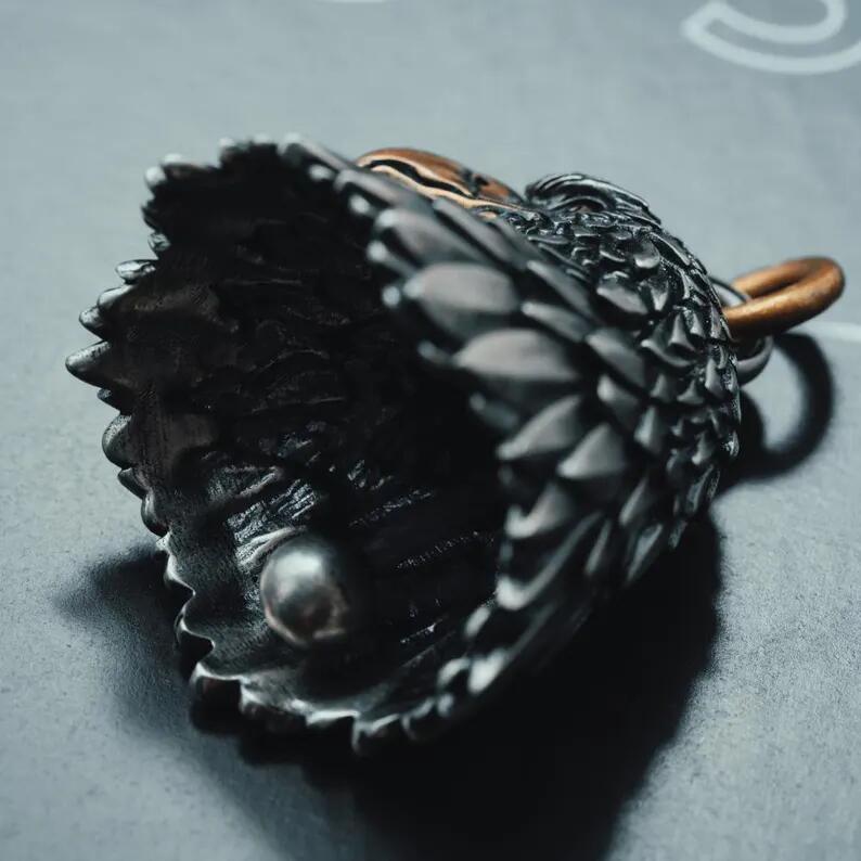 Handcrafted Retro Motorcycle Ride Guardian Bell - Good Luck Charm