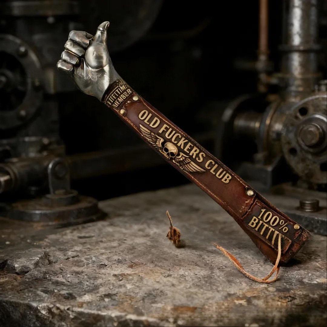 🔥HOT SALE - Old Fuckers Club - Stainless Steel Thumb Hammer