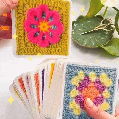 The Granny Square Card Deck(50 Mix & Match Designs)