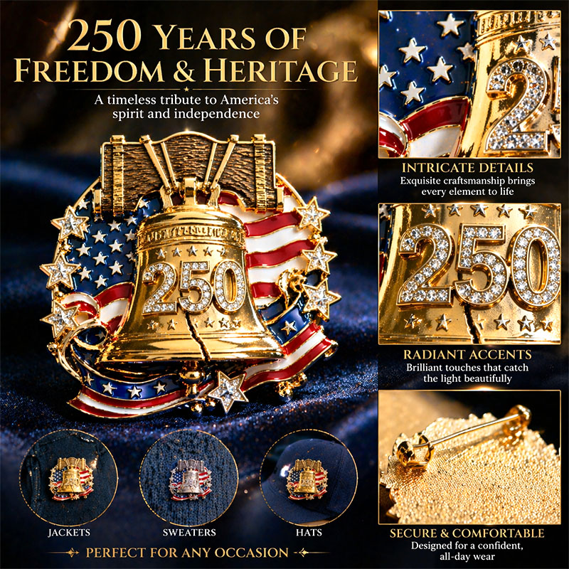 250th Anniversary Liberty Bell Commemorative Pin - A Symbol of America's Freedom