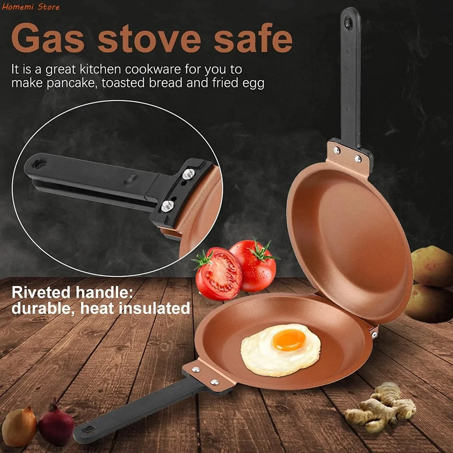 (💕Christmas Sale) DOUBLE SIDED NON-STICK FRYING PAN