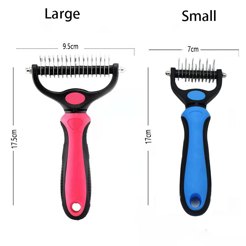 Undercoat Rake for Cats & Dogs - Safe Dematting Comb for Easy Mats & Tangles Removing