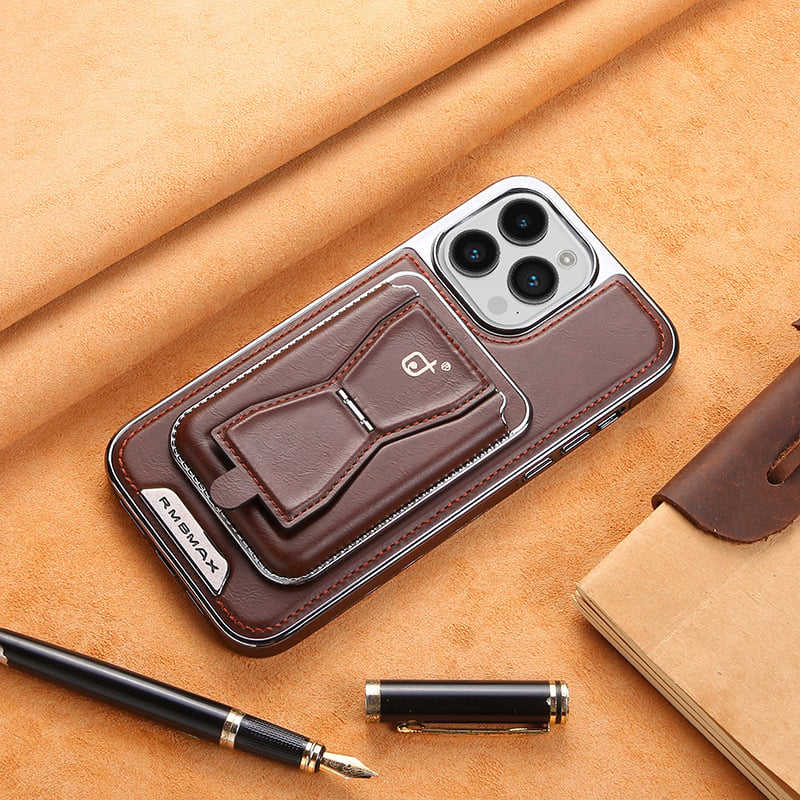 🔥Last Day Promotion 50% OFF🔥 -🤑🤑Luxurious Leather Magnetic iPhone Case with Removal Card Holder