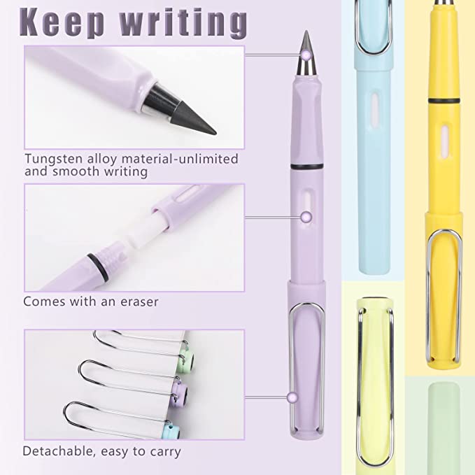 🎁 Back-to-school gift Promotion 50% OFF--Reusable Erasable Infinite Pencil