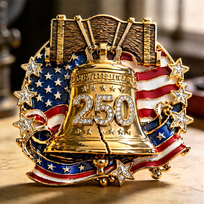 250th Anniversary Liberty Bell Commemorative Pin - A Symbol of America's Freedom