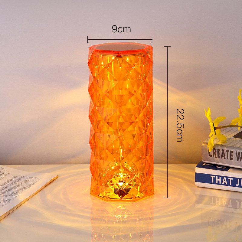 Touching Control Rose Crystal Lamp