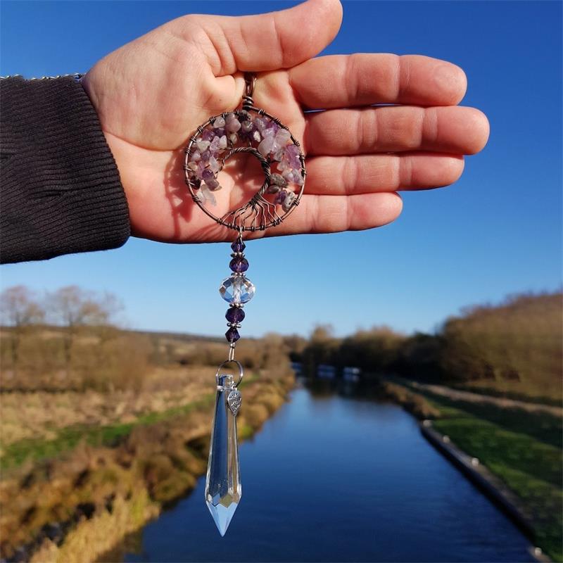 💘Capture Her Heart: Unique Mother's Day Gift - Amethyst Crystal Sun-Catcher🎀
