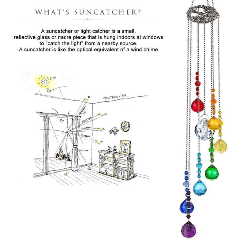 🔥50% OFF🔥🌈Crystal Glass Suncatcher Window Decor Hang Ornament