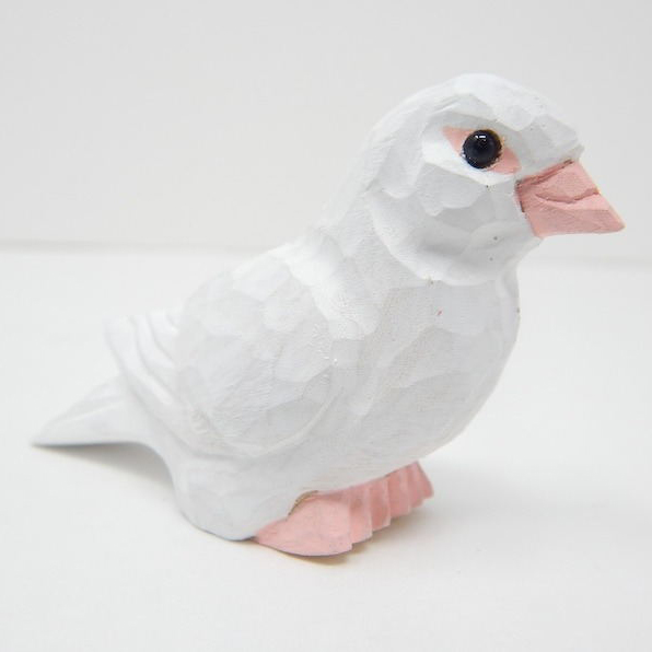 🐦Adorable Miniature Wooden Bird Statue😍