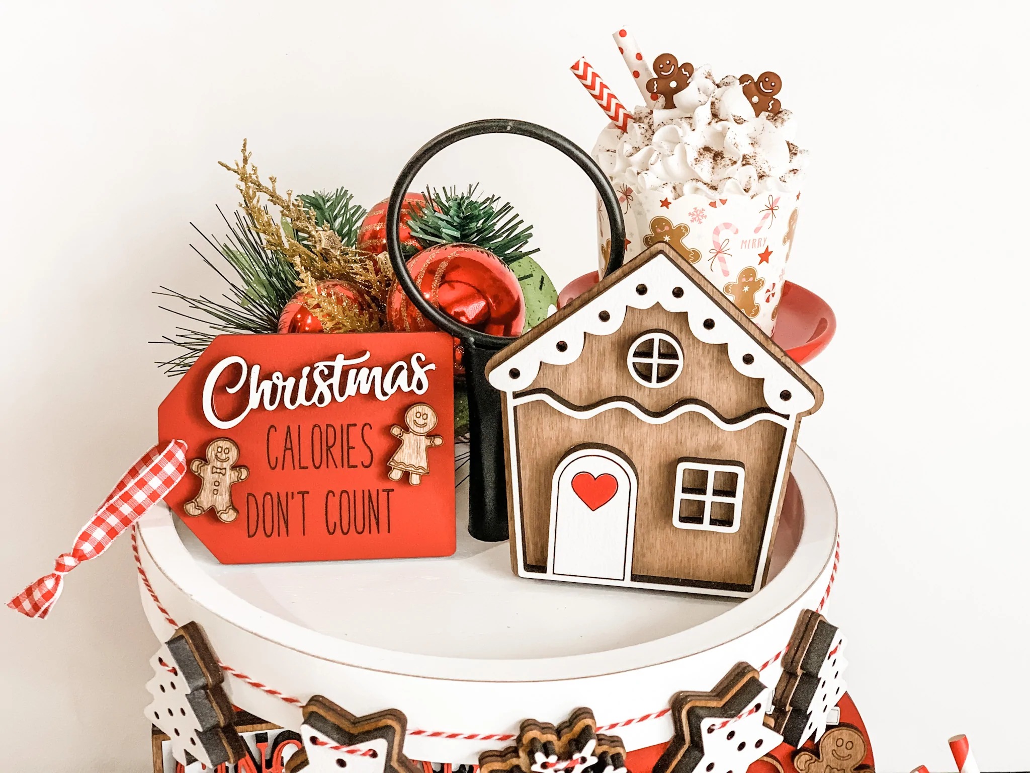 Gingerbread Tiered Tray Decor