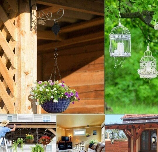 💥Blowout Sale 50% OFF🌳Plant Pulley Set For Garden Baskets Pots, Birds Feeder