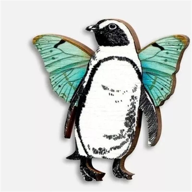Robin Wooden Brooch