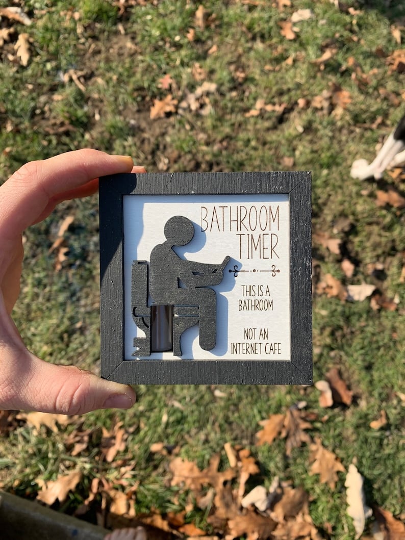 2-Sided Bathroom Timer Funny Gag Gift2-Sided Bathroom Timer Funny Gag Gift🚽