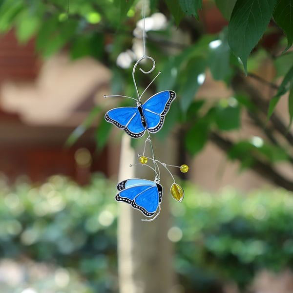 💖Stained monarch butterfly glass window decor🦋
