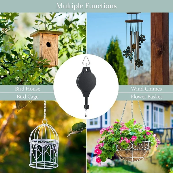 💥Blowout Sale 50% OFF🌳Plant Pulley Set For Garden Baskets Pots, Birds Feeder