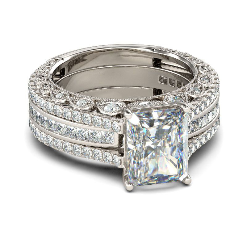 Wedding Gift 5 Carat Sparkling Moissanite Ring
