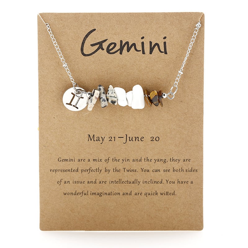 Last Day 50%OFF- Handmade Natural Stone Zodiac Sign Necklace