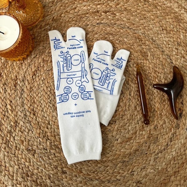 🎁💝2024 Mother’s Day Gifts - Reflexology Socks with Trigger Point Massage Tool
