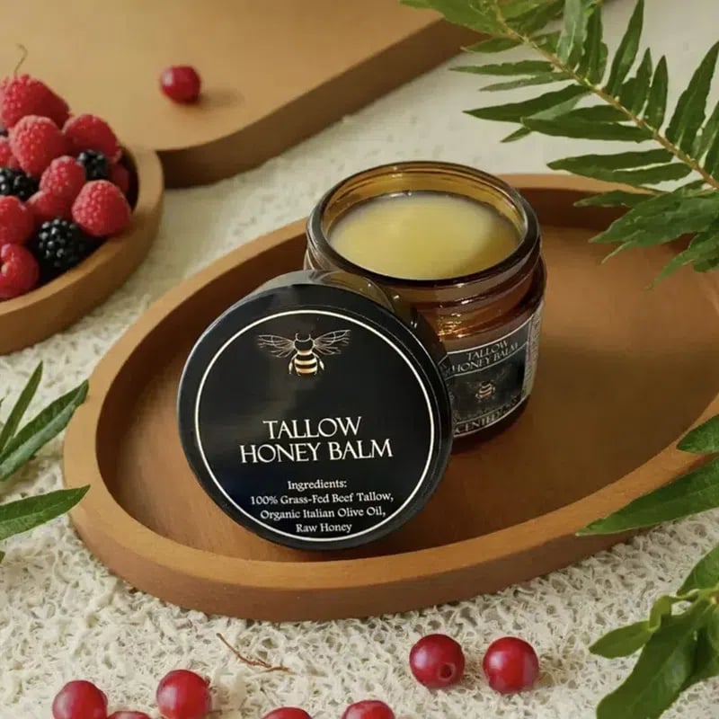 🍃Spring Skin Care Hot Sale 49% OFF - Organic Grass-Fed Beef Tallow Balm with Raw Honey