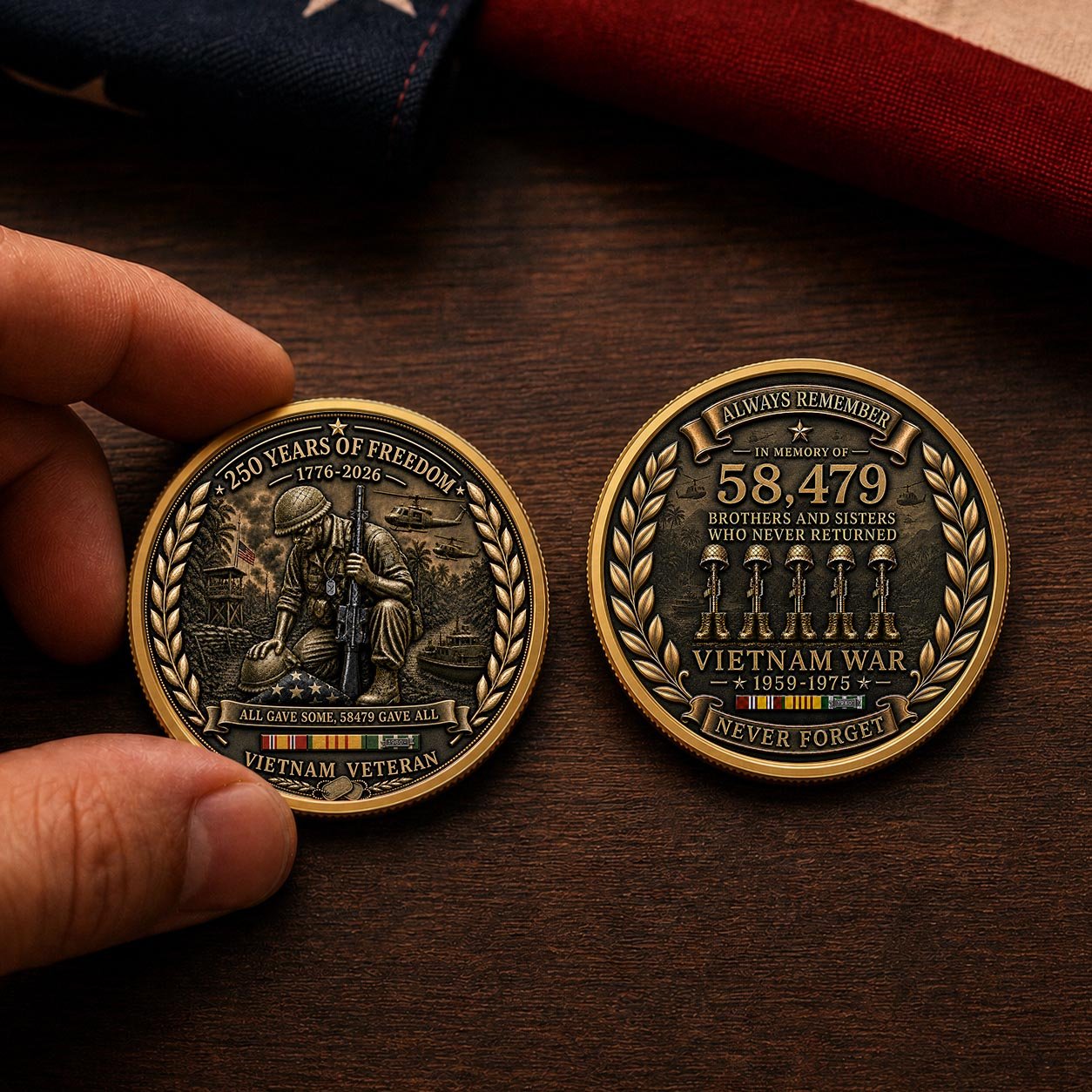 🔥LAST DAY 49 % OFF🔥Vietnam Veteran America 250th Anniversary Commemorative Coin
