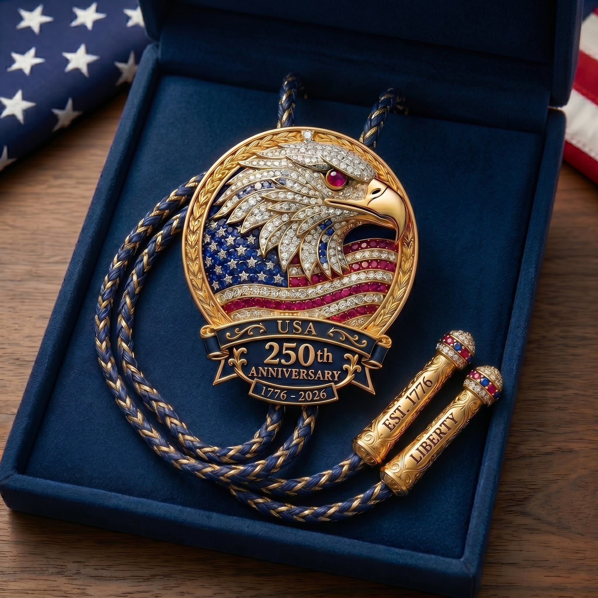 🔥Last Day Sale 60% OFF - 🦅 USA 250th Anniversary Eagle Bolo Tie