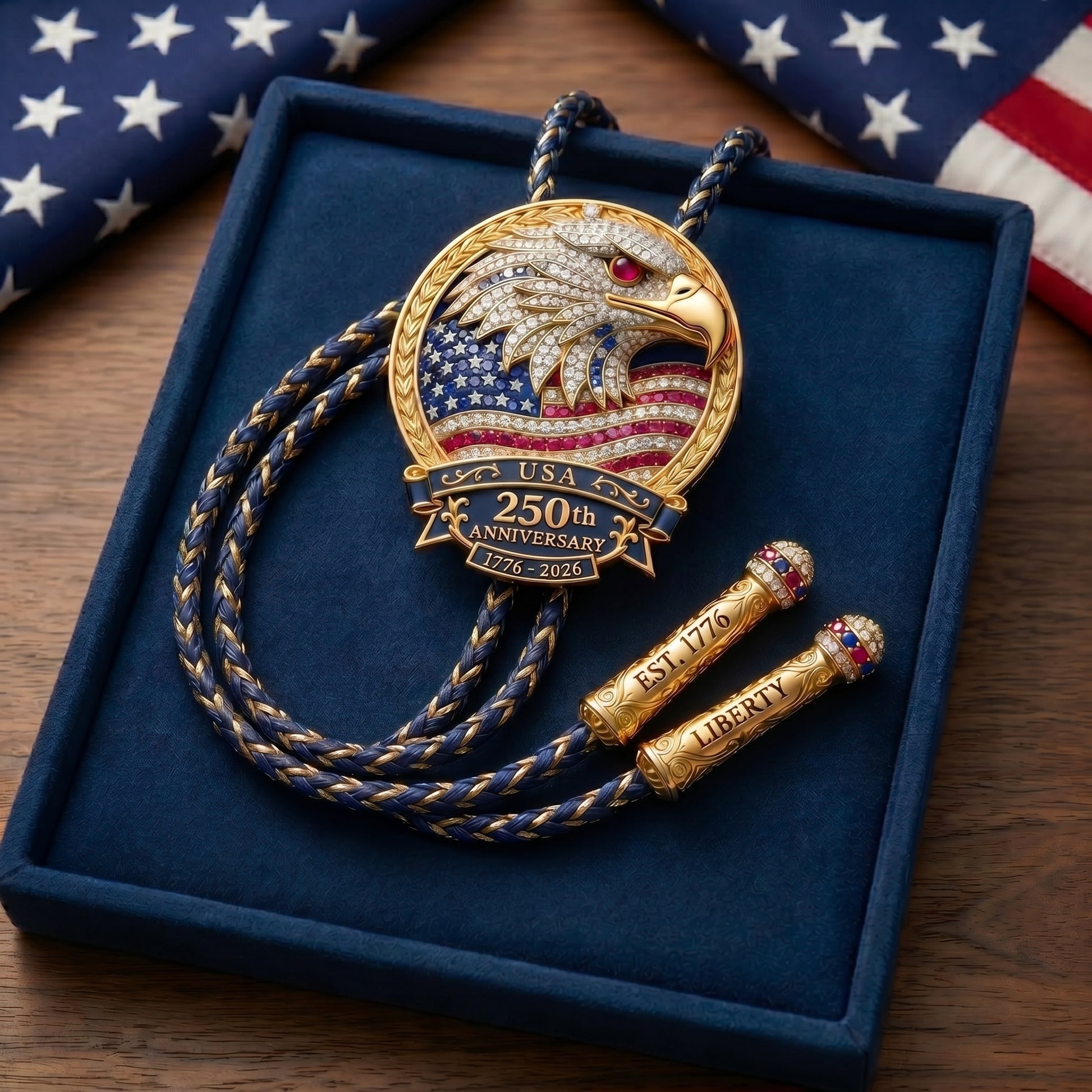 🔥Last Day Sale 60% OFF - 🦅 USA 250th Anniversary Eagle Bolo Tie