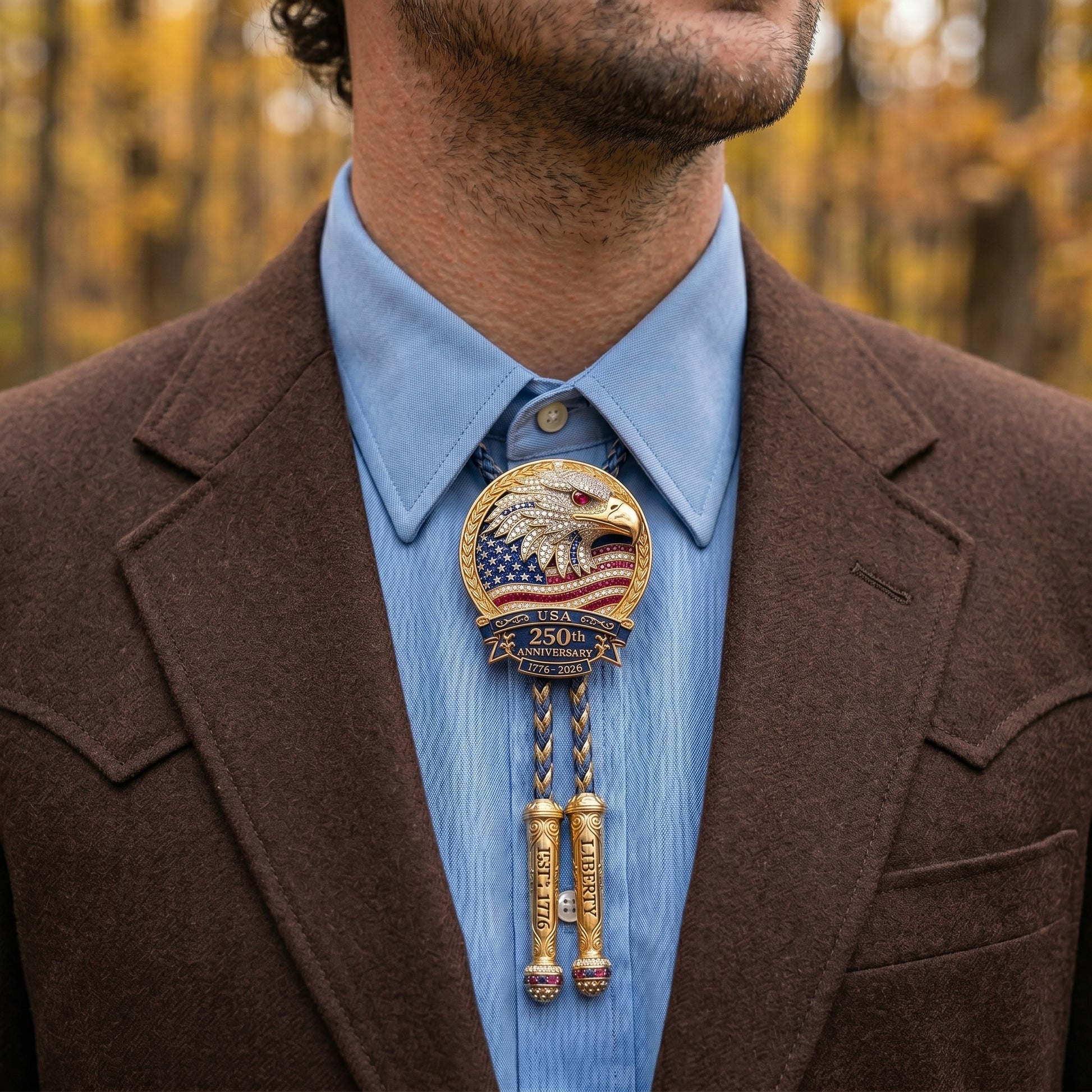 🔥Last Day Sale 60% OFF - 🦅 USA 250th Anniversary Eagle Bolo Tie