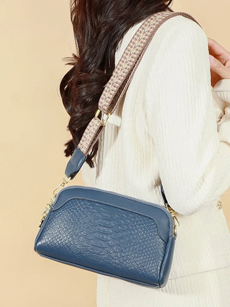 🔥Last Day Promotion 50% OFF🔥 - First Layer Cowhide Crossbody Bag Alligator Pattern Women Shoulder Bag for Work