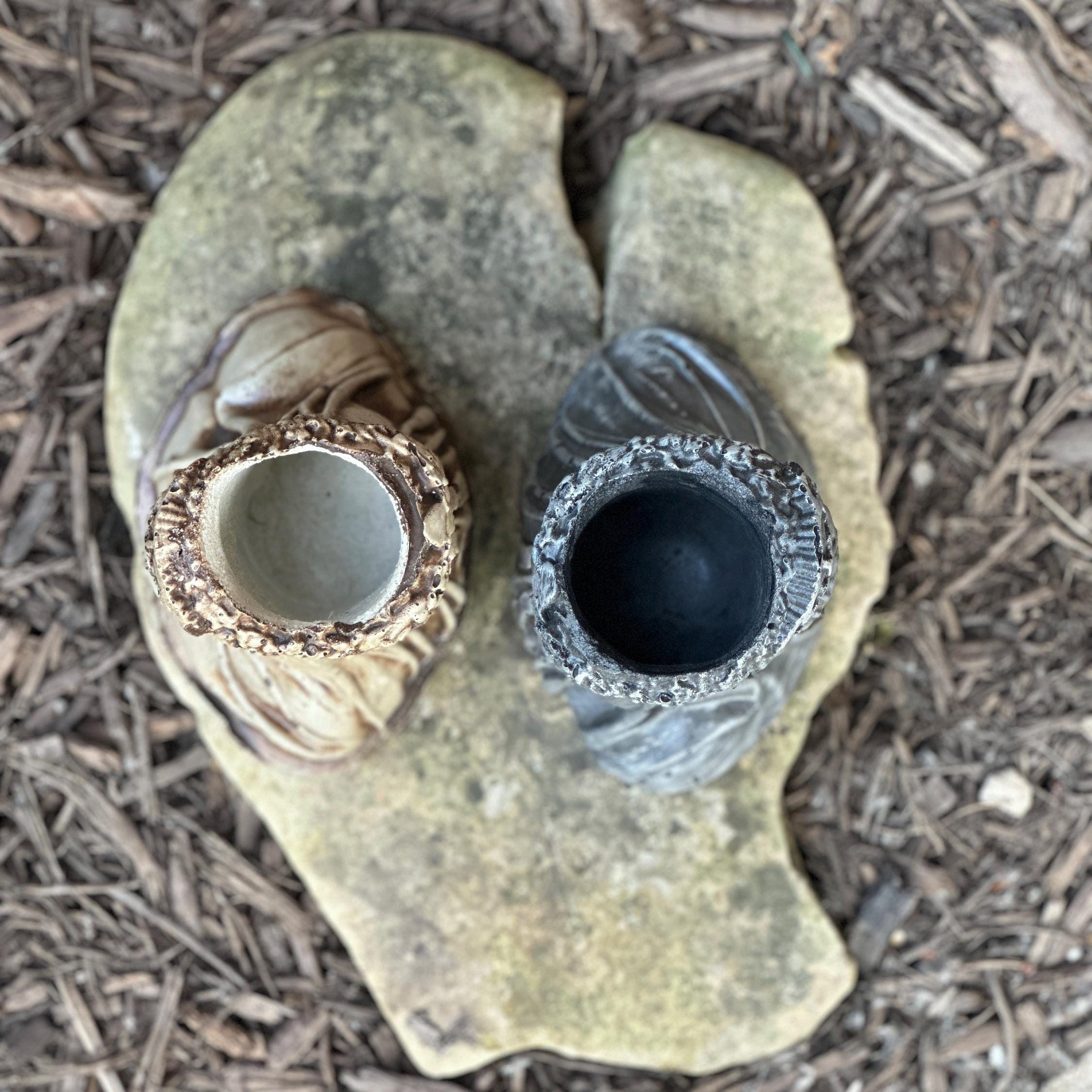 Veiled Skull Planter, Horror Pot, Cement Planter 1